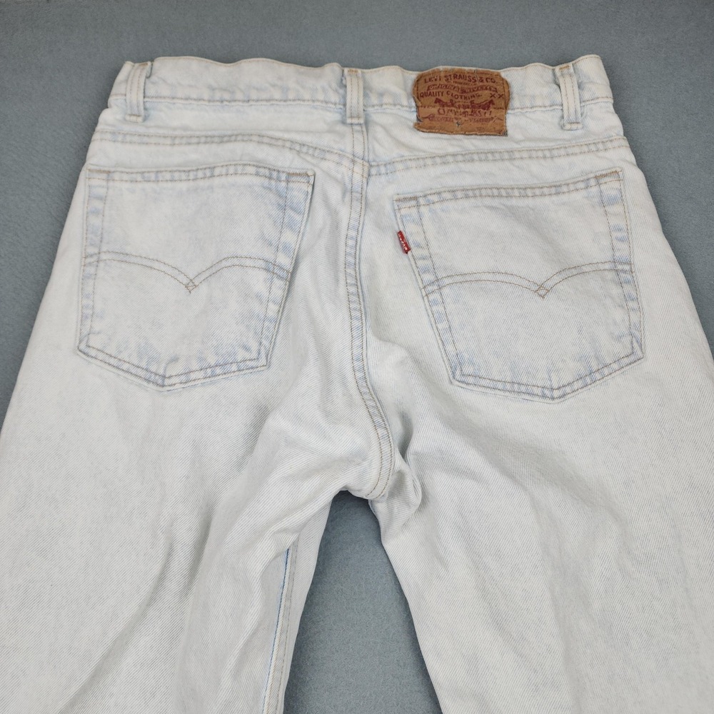 Vintage Levis 505 Jeans Men 32x30 (30x29) Light Wash Blue Straight Denim USA 90s - Picture 14 of 15